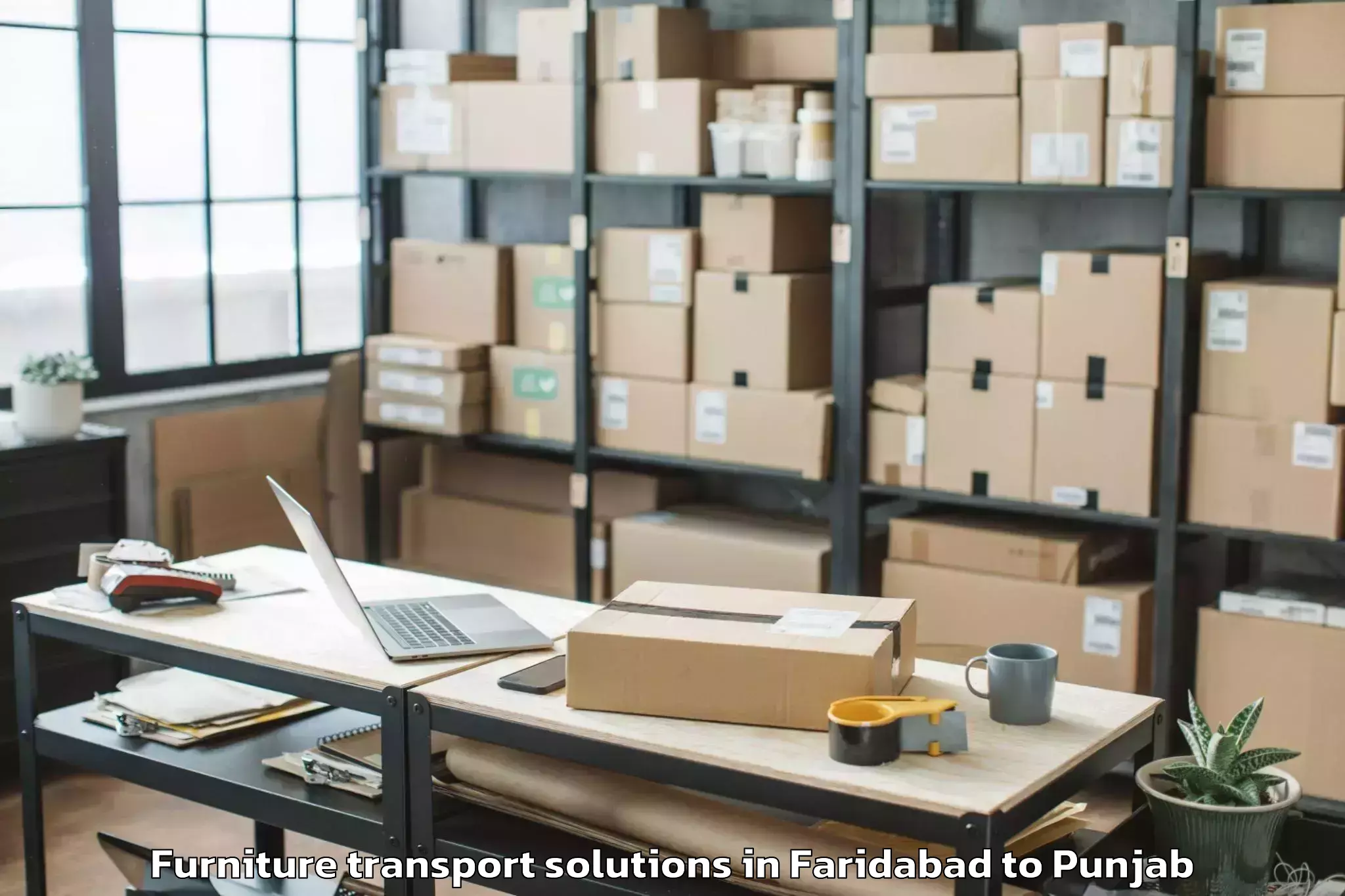 Reliable Faridabad to Kapurthala Furniture Transport Solutions